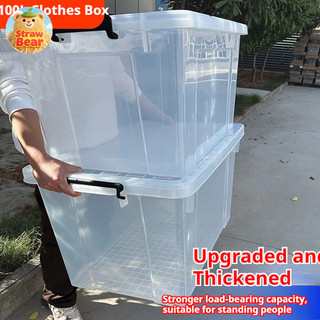 Transparent Storage Box  For Clothes Stackable Large Capacity Toys Organizer Box With Lid