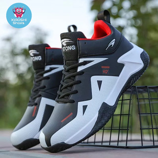 NEW!Black Korean Basketball Shoes for Men on Sale Medium Cut Shoes Sneakers for Men Rubber Men Shoes