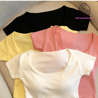 Tie Chest pad short sleeve T-shirt Casual Cotton