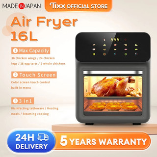 Tixx 3IN1 Air Fryer Boiling&Frying&Roast LED Touch Control Visualization Touch Screen