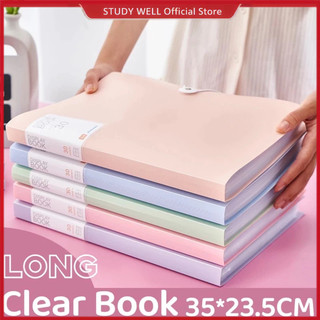 Clear Book Long Expanding File Folder Clear Folder Organizer Paper Organizer Document Storage Long
