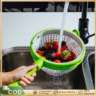 Kitchen Food Strainer Over the Sink Colander Bowl for Pasta Fruits Vegetable Basket Drainer