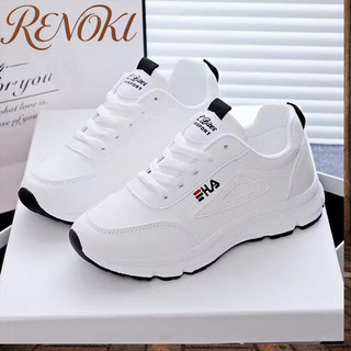 RENOKI Little White Shoes Women Korean Sneakers Rubber Comfortable Casual White Sneaker Run Shoes
