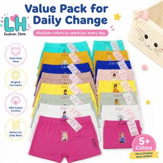 6/12Pcs Girls Cotton Boyleg Panties Soft Breathable Comfortable Kids Underwear for Active Play COD