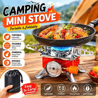 Portable Folding Sports Camping Stove Portable Butane Square Stove Powered Card Type Outdoor