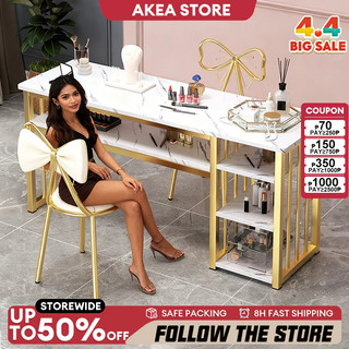 Nail Table Dressing Table Makeup Table With Drawer Multifunctional Art Table Large Capacity Storage