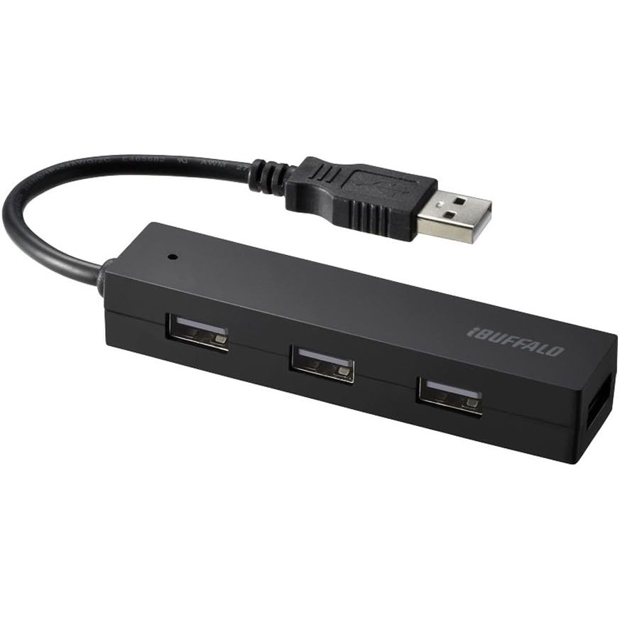 Buffalo USB Hub BSH4U25BK – 4-Port 2.0 for Win/Mac (Japan Ship)