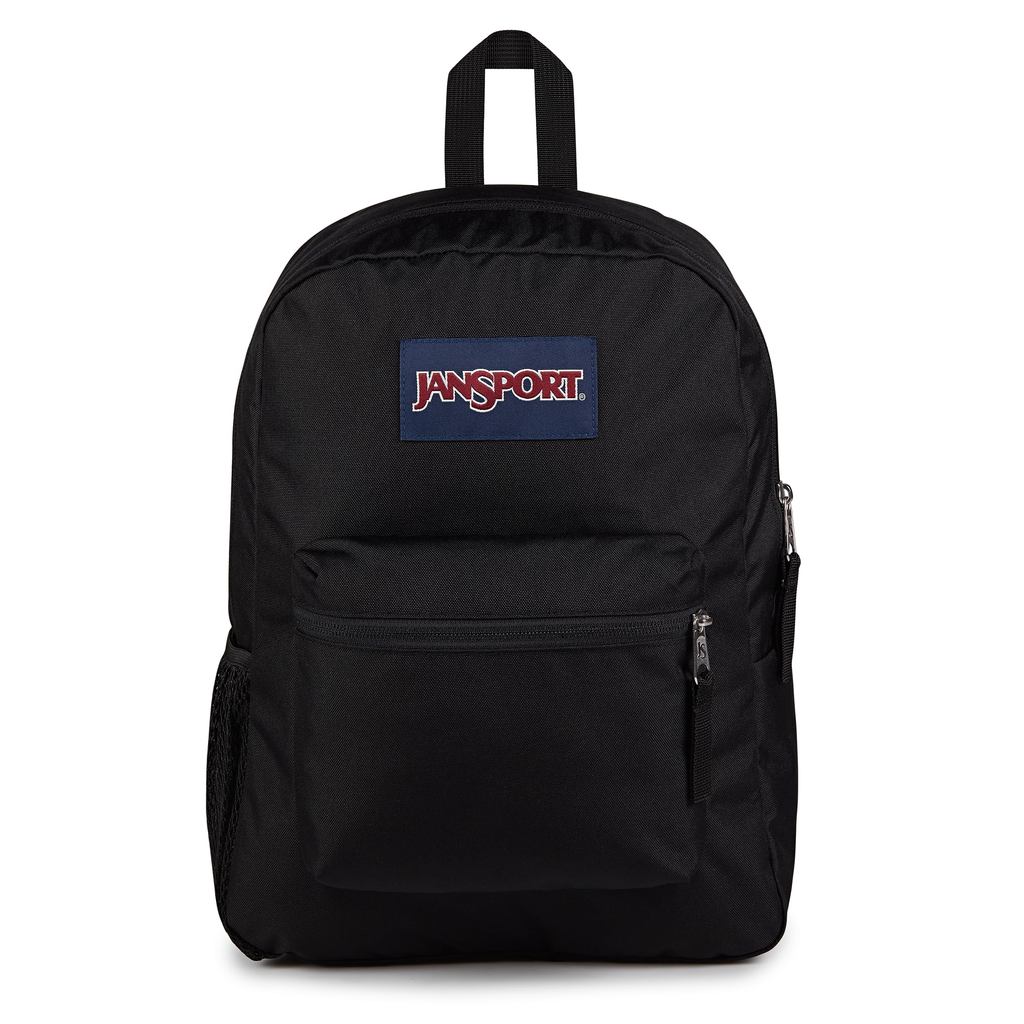 JanSport Transport Pack กระเป๋าเป้สะพายหลัง ดีไซน์ฝาพับเชือกรูด สีดำ Cool Black รุ่น 85VV008 [แท้ 10