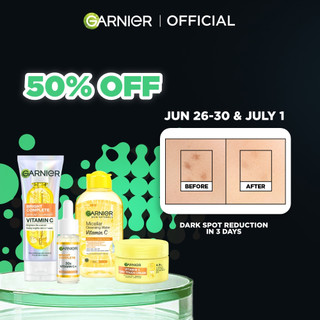 Garnier 4PC Brightening/Anti-Acne Trial Set Cleanser 50ml Micellar 125ml Dry Touch 30ml Serum 15ml