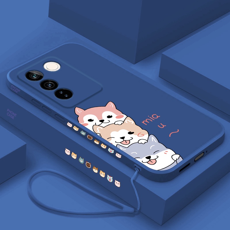 Vivo y17s V27 V27e V27 Pro Vivo Y100 5G Y56 Y55s 5G สร้างสรรค์ การ์ตูนน่ารัก แมวสามตัว เคสโทรศัพท์ นุ่ม