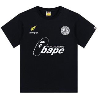 ใหม่ BAPEe เสื้อยืดลําลอง แขนสั้น คอกลม เรืองแสง สไตล์ สําหรับผู้ชาย ผู้หญิง 0223