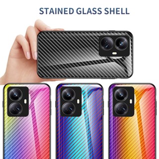 เคสโทรศัพท์มือถือ คาร์บอนไฟเบอร์ ไล่โทนสี กันกระแทก สําหรับ Realme 10 Pro + Plus 4G 5G