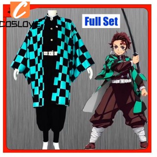 【Manila Ship】เครื่องแต่งกายคอสเพลย์ การ์ตูนอนิเมะ Demon Slayer Tanjirou Kimetsu No Yaiba Kochou