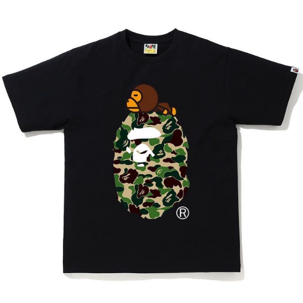 ใหม่ BAPEe เสื้อยืดแขนสั้น ลายพราง ฉลาม สําหรับผู้ชาย ผู้หญิง 0811