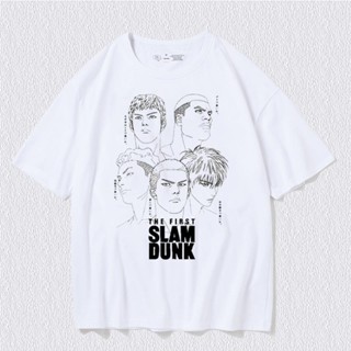 เสื้อยืดคอกลม แขนสั้น ผ้าฝ้าย ทรงหลวม ลายอนิเมะ Slam Dunk slamdunk ดอกไม้ ซากุระ 2.25