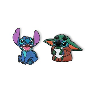 เข็มกลัดโลหะ รูปการ์ตูน Disney Stitch Yoda Star Treasure Stitch สไตล์ยุโรป และอเมริกา สําหรับคอสเพลย์