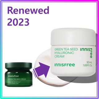 Innisfree ครีมชาเขียว เมล็ดไฮยารูลอนิก 50 มล. (2023 AD)