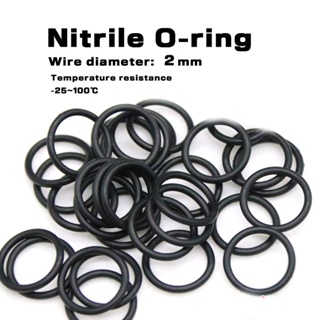 Nitrile โอริงไนไตร เส้นผ่าศูนย์กลาง 2 มม. เส้นผ่าศูนย์กลางนอก 5-20 มม. สีดํา NBR แหวนซีลน้ํามัน ห่วงยางเชิงกล ทนต่อการกัดกร่อน * &amp;--