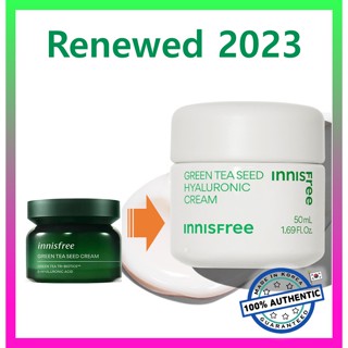 Innisfree ครีมชาเขียว เมล็ดไฮยารูลอนิก 50 มล. (2023 AD)