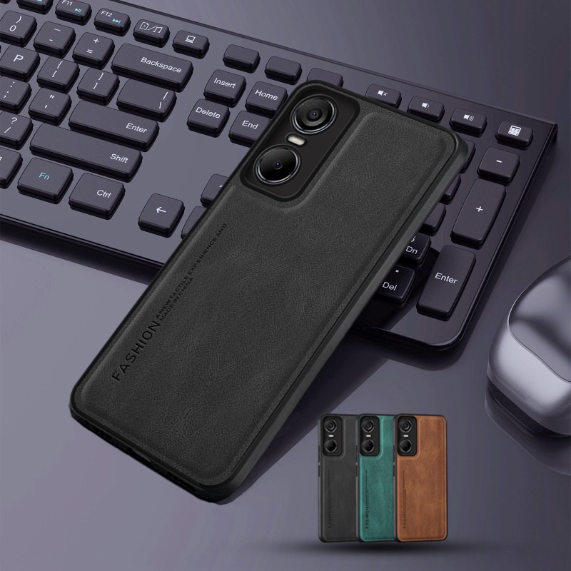 สําหรับ Tecno Pop 6 Pro BE8 เคสโทรศัพท์หรูหราปลอกหนังสําหรับ Tecno Pop 6 Pro BE8 กรณี Matte ปลอก