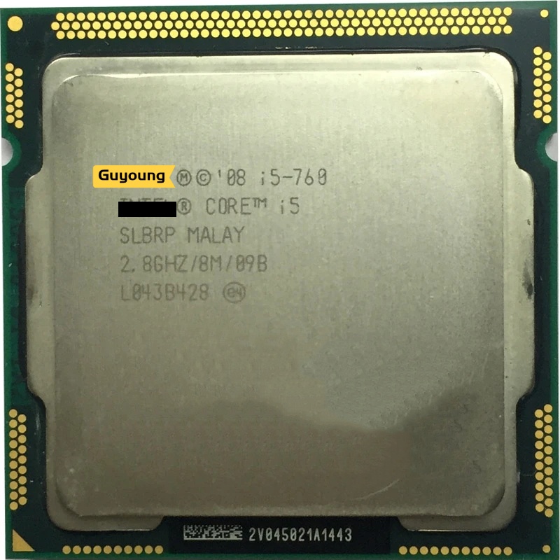 Yzx Core i5 760 ซ็อกเก็ตโปรเซสเซอร์ CPU i5-760 2.80 GHz 8M Cache SLBRP LGA1156 1156