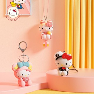 * ตกแต่งภายในรถยนต์การ์ตูน * จี้รถ Hellokitty จี้กระจกมองหลังในรถที่แขวนกระเป๋านักเรียนพวงกุญแจจี้ผู้หญิงรุ่นใหม่