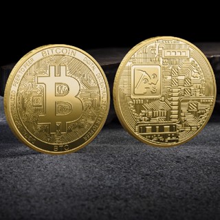 Bitcoin เหรียญที่ระลึก เหรียญเงินตราต่างประเทศ ดิจิทัลเสมือนจริง โลหะ เหรียญที่ระลึก