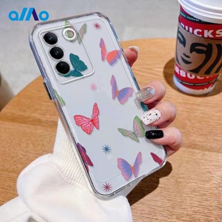 เคสโทรศัพท์มือถือนิ่ม ลายผีเสื้อ หลากสี สําหรับ Vivo V29 Pro V27 V27e V27 Pro Vivo V25 V25e V25 Pro Vivo Y36 Vivo Y73 Vivo V27