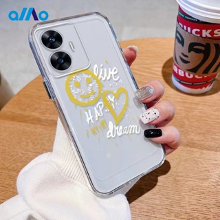 เคสโทรศัพท์มือถือแบบนิ่ม ลายหน้ายิ้ม สําหรับ Realme 11 Pro + 11 Pro + 10t 10 Pro + 9i Realme C55 C35 C30s C33 2023 C30 C31 Ultra