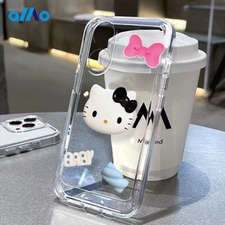 เคสโทรศัพท์มือถือแบบนิ่ม ใส ลายคิตตี้ 3D สําหรับ Oppo A98 5g A78 5g Reno8 T 4g 5g A17k A17 A77s A77 5g A57 A55 A16 A15 2022