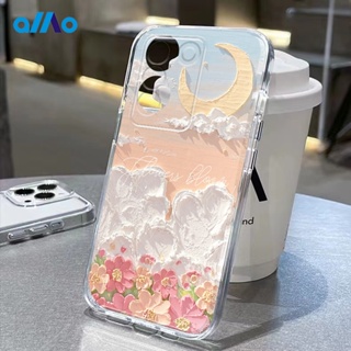 เคสโทรศัพท์มือถือ แบบนิ่ม ลายดอกไม้สีชมพู สําหรับ Vivo V29 Pro V27 V27e V27 Pro Vivo V25 V25e V25 Pro Vivo Y100 5G Y56 Y55s 5G Vivo V27