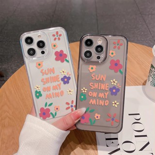 เคสโทรศัพท์มือถือแบบนิ่ม ใส ลายดอกไม้ อวกาศ สําหรับ Iphone 14 Pro Max 14 Plus 13 11 12 7plus X Xr Xs Max 8 7 Se2020