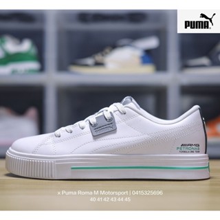 Original BMW sports series x Puma Roma M Motorsport series รองเท้าผ้าใบลําลอง ข้อสั้น สไตล์เรโทร เหมาะกับการเล่นกีฬา