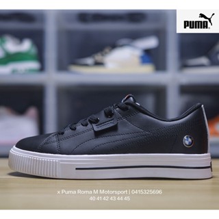 Original BMW sports series x Puma Roma M Motorsport series รองเท้าผ้าใบลําลอง ข้อสั้น สไตล์เรโทร เหมาะกับการเล่นกีฬา