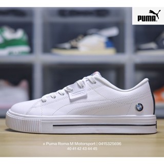 Original BMW sports series x Puma Roma M Motorsport series รองเท้าผ้าใบลําลอง ข้อสั้น สไตล์เรโทร เหมาะกับการเล่นกีฬา