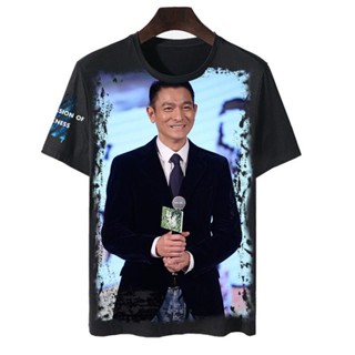 Andy lau เสื้อยืดแขนสั้น สีดํา สําหรับผู้ชาย และผู้หญิง 7.4