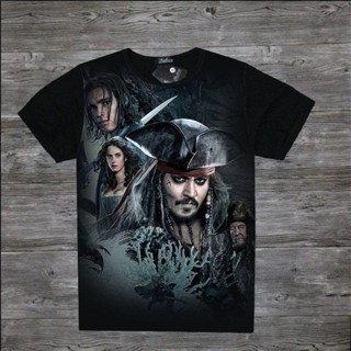 เสื้อยืดแขนสั้น พิมพ์ลายโลโก้โจรสลัด Pirates of the Caribbean สําหรับเด็กผู้ชาย