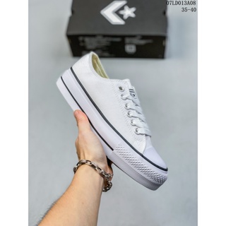 รองเท้าผ้าใบ CONVERSE CONVERSE พื้นหนา สีขาว แบบดั้งเดิม สไตล์คลาสสิก สําหรับผู้หญิง