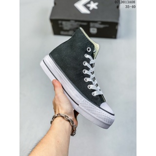 รองเท้าผ้าใบ CONVERSE CONVERSE พื้นหนา สีขาว แบบดั้งเดิม สไตล์คลาสสิก สําหรับผู้หญิง