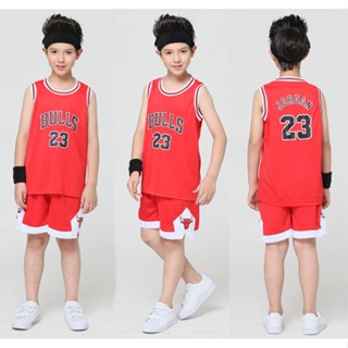 เสื้อกีฬาบาสเก็ตบอล ลาย NBA Chicago Bulls 23 Michael Jordan 3 สี สําหรับเด็ก