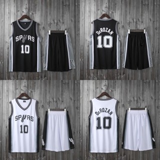 เสื้อกีฬาบาสเก็ตบอล NBA San Antonio Spurs 10 DeRozan สําหรับผู้ชาย