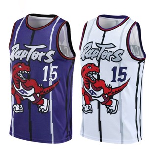 เสื้อกีฬาบาสเก็ตบอล Toronto Raptors Jersey 15 Vince Carter สําหรับผู้ชาย และผู้หญิง S-4XL