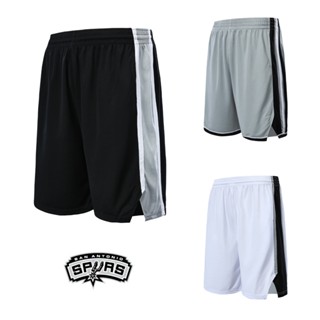 กางเกงกีฬาขาสั้น NBA San Antonio Spurs Jersey Elite ทรงหลวม ระบายอากาศได้ดี มีกระเป๋าด้านข้าง สําหรับผู้ชาย เหมาะกับการเล่นบาสเก็ตบอล วิ่ง เข้ายิม ฟิตเนส