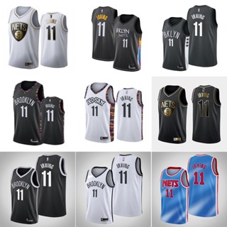 เสื้อกีฬาบาสเก็ตบอล ปักลาย Kyrie Irving Jersey Brooklyn Nets 11 สไตล์เรโทร