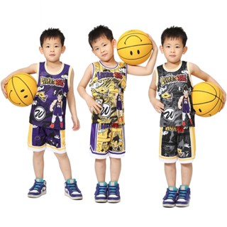 เสื้อกีฬาบาสเก็ตบอล ลาย Dragon Ball Vegeta Lakers 24 Kobe สําหรับเด็ก