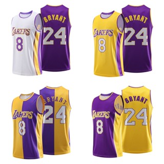 เสื้อกีฬาบาสเก็ตบอล Los Angeles Lakers KOBE Jersey 8 และ 24 KOBE สองสี แฟชั่นฤดูร้อน สําหรับผู้ชาย และผู้หญิง M-5XL