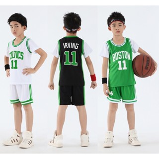 เสื้อกีฬาบาสเก็ตบอล ลายทีม NBA Boston Celtics Kyrie Irving No.11 สําหรับเด็ก