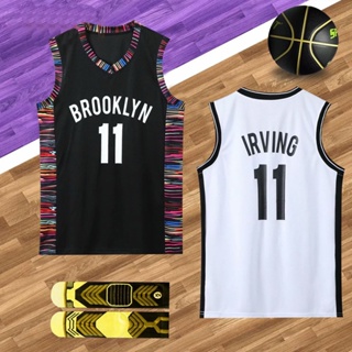 เสื้อกีฬาบาสเก็ตบอล ลายทีม City Edition Brooklyn Nets Jersey 11 Kyrie Irving 7 Kevin Durant สําหรับผู้ชาย และผู้หญิง S-4XL