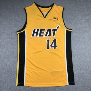 เสื้อกีฬาบาสเก็ตบอล ปักลาย Miami Heat No.14