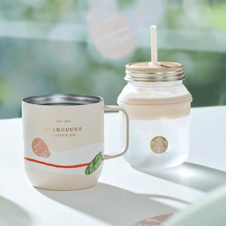 Starbucks Cup 2023 ชุดแก้วมักสเตนเลส พร้อมหลอดดูด 490 มล. และ 450 มล.#0919#